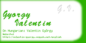 gyorgy valentin business card