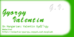 gyorgy valentin business card